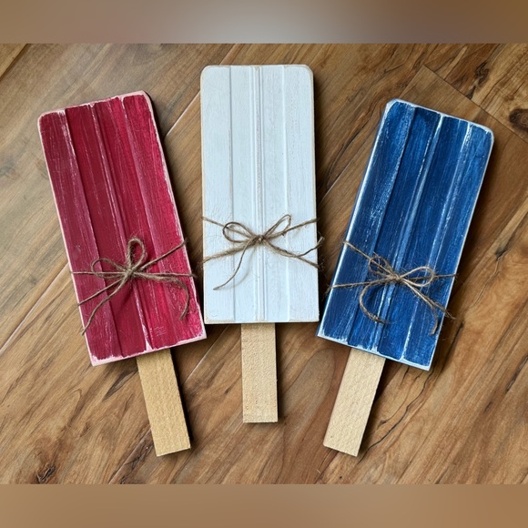 Other - Rustic Popsicle Wall Set of three, handmade